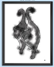 Personalised Black Cats Couple