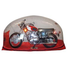 Carcoon Bikebubble Motorbike Storage Bubble Cover - Clear / Red - Size Large