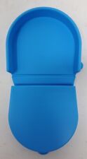 Blue Silicone Travel Soap Case Box Portable Wash Cup Holder Camping Storage