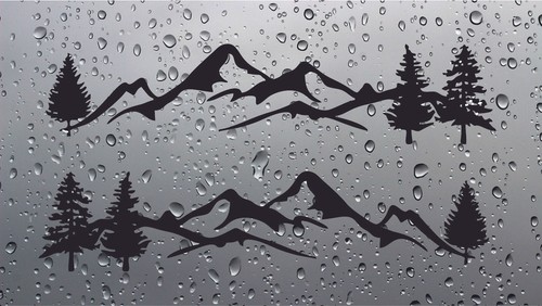 Mountain range vinyl stickers - mountain,