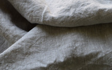 Linen fitted sheet, natural