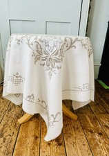Vintage Linen Tablecloth