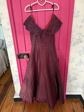 Monsoon Silk Tartan Dress