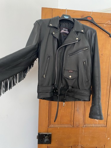 Gearbox leather black fringed - gearbox,