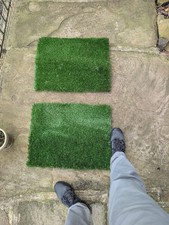 2 Small Pieces Artificial Grass