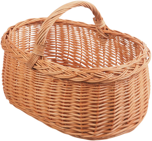 Wicker shopping basket - wicker,