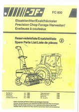 JF Precision Chop Forage Harvester FC800 FC 800 Parts Manual