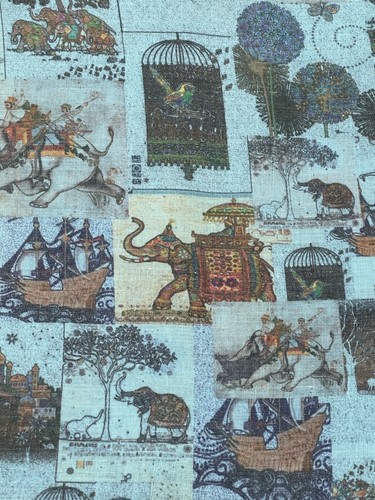 Indian theme fabric - theme,