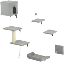 PawHut 6-Piece Cat Wall