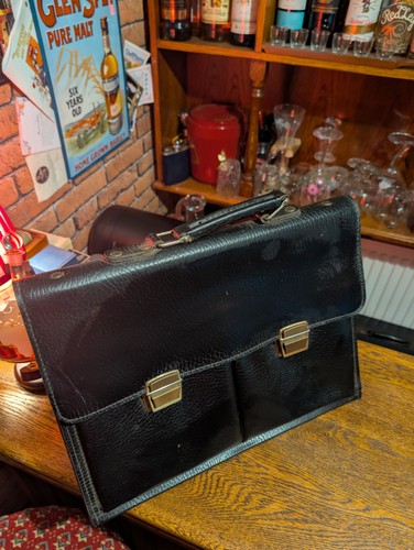 Vintage black leather - vintage,