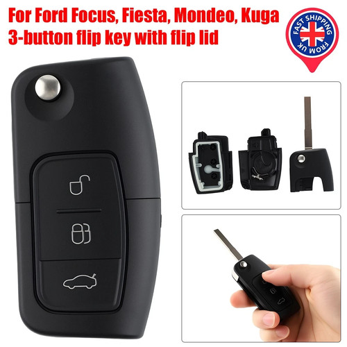 Button flip key fob - button,