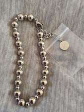 Stainless Steel Ball Bracelet With Diamonique Stone Bnwt