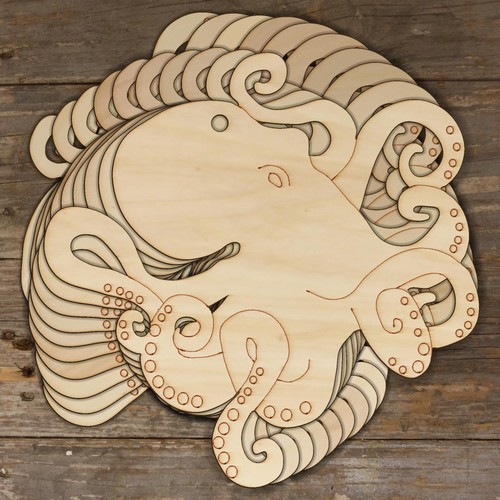 10x wooden octopus hunting - 10x,