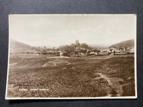 Corfe castle dorset real photo - dorset,
