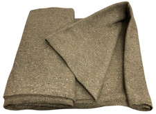 Wool Blanket Army Style Olive Green 200 x 160cm Warm Camping Outdoors Bedroom