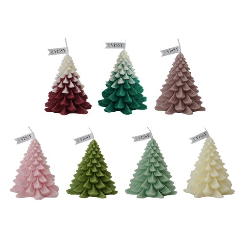 Christmas tree shaped candle - christmas,