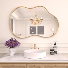 Gold Asymmetrical Wall Mirror