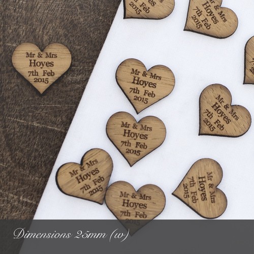 Personalised wooden heart - personalised,