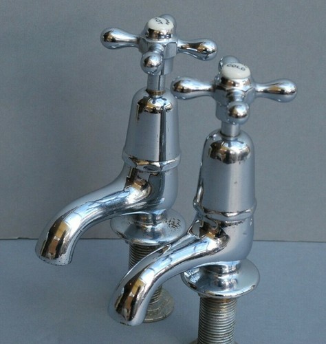 Chrome basin taps reclaimed - basin, &