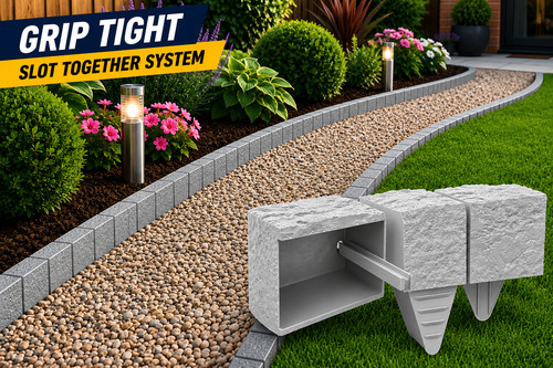 Cobble effect garden lawn - garden,