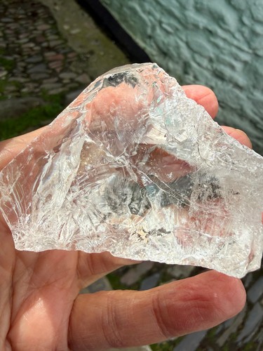 Clear quartz crystal chunk - quartz,