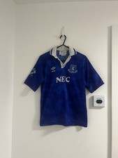 Umbro Everton Football Club 1991/1992 Home Shirt Large Boys Vintage