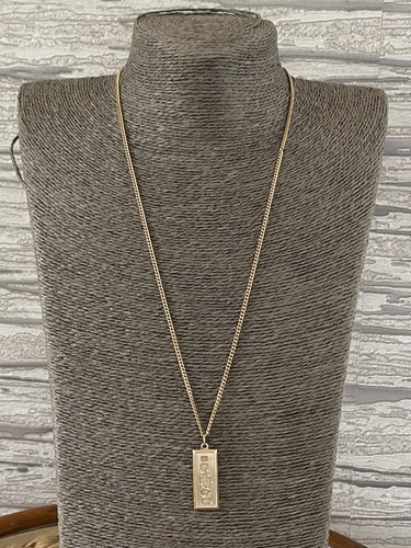 Vintage 9ct gold ingot pendant - 9ct,