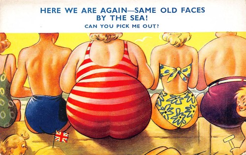Postcard comic seaside - postcard,