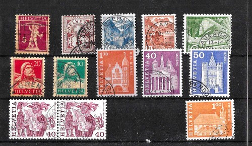 Old swiss stamps - stamps, stock