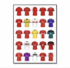 Bristol City Football Shirts, Bristol City Football Poster, Classic Kit Print,a4