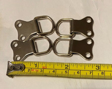 D-Ring 35mm Silver-Tone Picture Frame Hanging Double Hole Hangers *NO SCREWS* x4