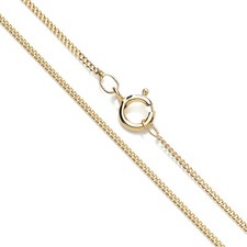 9ct yellow gold curb chain - gold,