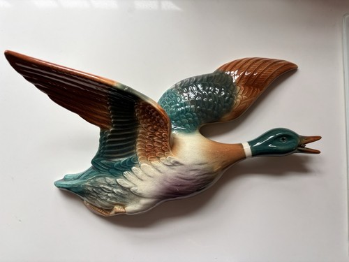 Ceramic flying mallard ducks - flying,