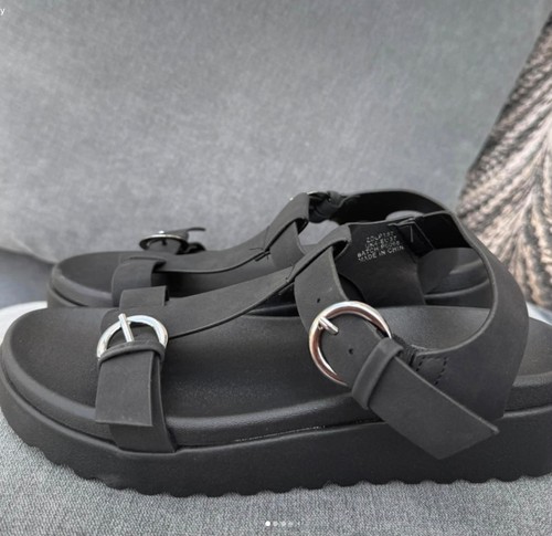 Dunlop black open toe - dunlop,
