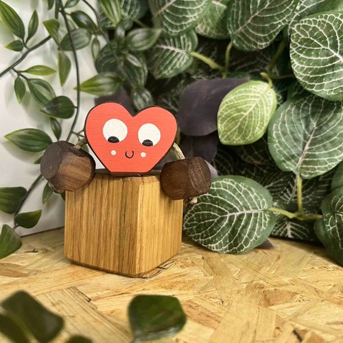 Wooden mini heart - beech, |