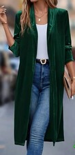 Womens Cardigan Coat Green