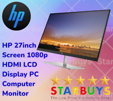 HP Pavilion 27" Inch Quantum PC Computer TV Monitor QHD With HDMI Lead Ref 18180
