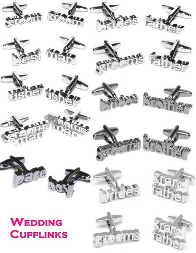 Wedding cut out word cufflinks - wedding,
