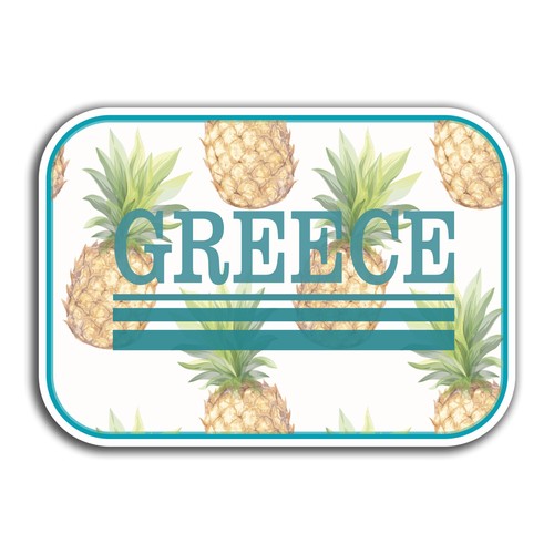 10cm greece holiday vinyl - 10cm,