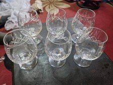Vintage cut glass wine - glass,
