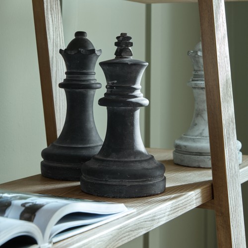 Grey king chess piece - grey,
