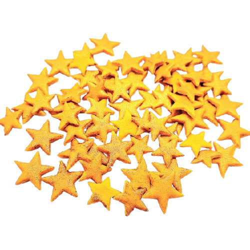 60pcs gold stars edible - gold,