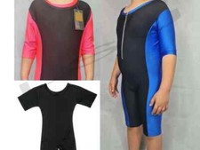 Kids Lycra Leotards Plain Stretch  Long Sleeve Bodysuit School PE Balle Unisex