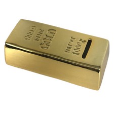 Ceramic Gold Bar Piggy Bank