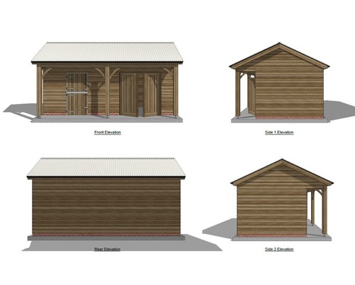 Stable block with storage - , room