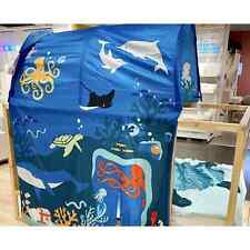 Ikea KURA Bed Tent Canopy Netting, Ocean Animals Pattern Blue - NEW