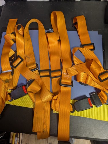 Orange racing harness - racing,