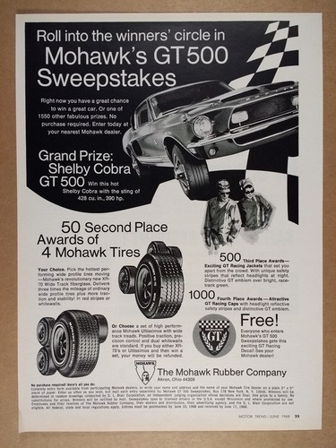 1968 mohawk tires shelby - mohawk, cobra