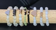Natural Healing Gemstone Beaded Stretching Ring