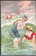 Erotic Seaside Post Card to Keepers Cottage, Medley Park - 1907 Craven Arms CDS